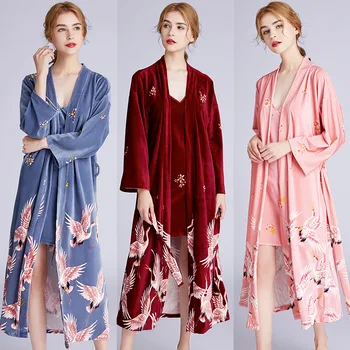 Nye Velour Pyjamas Til Kvinder Sexy Lace Nattøj Pyjamas Sæt Vinter Varm Nightdress Kvindelige Nattøj