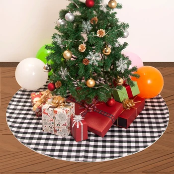 120cm Snefnug Trykt juletræ Nederdel Tilføje Den Festlige Stemning Plys Jul Home Party Christmas Tree Dekoration
