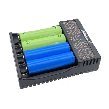 4STK 18650 genopladeligt batteri 3400mah Liitokala Lii-402 USB batteri oplader for18650 26650 21700 18350 14500 AA AAA Batterier