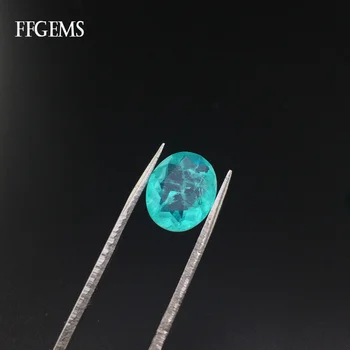 FFGems Brasilianske Paraiba Turmalin Løs Smykkesten Skabt Sten Oval Cut for Kvinder, Sølv eller Guld Montering Diy Smykker