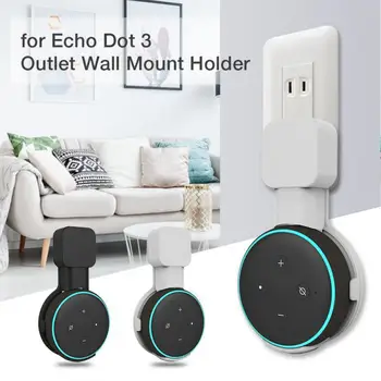 2/1stk for Amazon Alexa Echo Dot 3rd Generation OS Plug Outlet vægbeslag Bøjle Holder Stand pladsbesparende Beslag Tilbehør