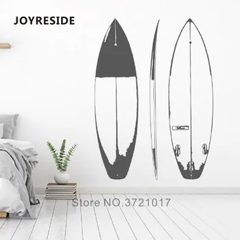 JOYRESIDE Surfing Board Sport vægoverføringsbilleder Vinyl Design Wall Sticker Ekstrem Sport Havet Surf Board Wall Stickers Tapet WM328