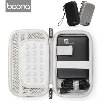 Boona EVA med Oxford Stof Harddisk opbevaringspose, Elektroniske Gadgets Arrangør etui til Digitale Produkter