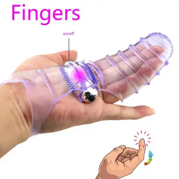 G Spot Finger Vibrator Sleeve Kvindelige Masturbator Massage Stimulere Klitoris Sex Legetøj Til Kvinder, Lesbiske Orgasme Voksen Produkter