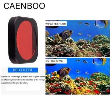 CAENBOO Mijia Action Kamera Oprindelige Bolig Tilbehør UV-PL Rød Gul Magenta Dykning Filter På Sagen For Xiaomi Mijia 4K Mini