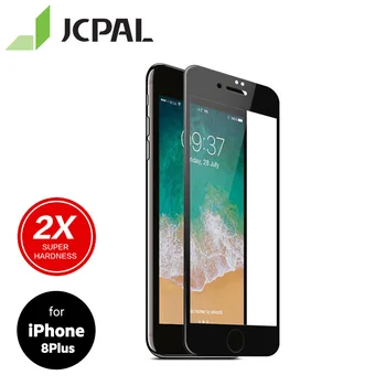 JCPAL Presever Super Hårdhed Glas Skærm Protektor til iPhone 8 Plus /7 Plus Fuld Skærm Dobbelt Styrke Hærdet
