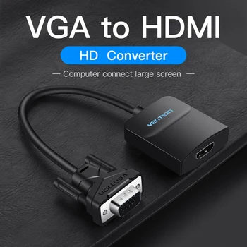 Vention VGA til HDMI Converter Adapter Kabel 1080P Analog til Digital Video Audio Converter til PC Laptop til HDTV, Projektor, Tv-Boks