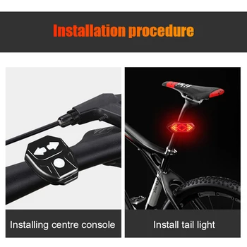 Ny Smart Cykel Dreje Signal Cykling Baglygte Intelligent USB-Cykel Genopladelige Bageste Lys Fjernbetjening LED advarselslampen