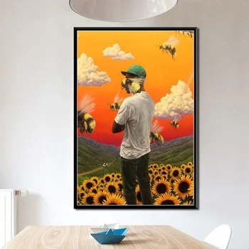 Tyler Skaberen Blomst Boy Band Hip Hop Rapper Stjernede Lærred Maleri Plakater Udskriver Væg Kunst til stuen Home Decor Cuadros