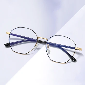 NEJ.ONEPAUL lysstråle, der Blokerer brillestel Klar Linse Brille Vintage-Round Metal Frame Briller Kvinder Mænd Anti Blå