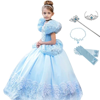 Halloween Prinsesse Cendrillon Piger Dress Kostume Børn Deluxe-Cosplay Kjole Børn Fantacy Chirstmas Part Rolle-Spil Kjoler