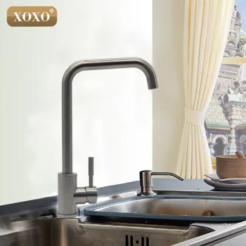 XOXOHigh Kvalitet i alt 304 rustfrit stål ikke føre Køkken vask Vandhane Vask Tap 360 Drejelig Mixer køkkenarmatur 83026