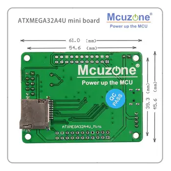 ATxmega32A4U Mini Board USB-PROGRAM PDI SD GPIO XMEGA32A4U 32A4U MCIROCHIP AVR 32A4 U