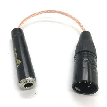 Thouliess 10CM 8 kerner i en Enkelt Krystal Kobber, 4-Pin XLR han Afbalanceret til 6,35 mm 1/4 Kvindelige Audio Adapter Kabel