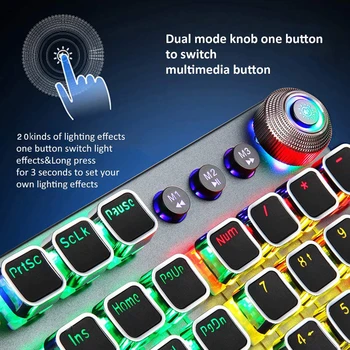 NY AULA Mekanisk Tastatur Sort/Blå/Rød/Brun Skifte Gaming-Tastaturer til Tabletten Desktop TILFØJE russisk, spansk, arabisk, hebraisk