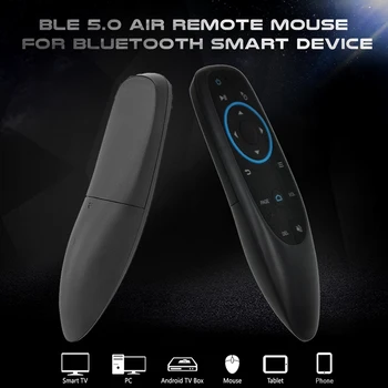 G10BTS Bluetooth-5.0 Air Mouse 6-Akset Gyroskop 17 Nøgler Smart Fjernbetjening til Projektor, Computer, PC, TV-BOKS