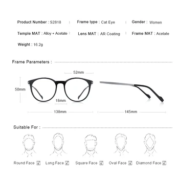 MERRYS DESIGN Kvinder Mode brillestel Nærsynethed Recept Optiske Briller S2818