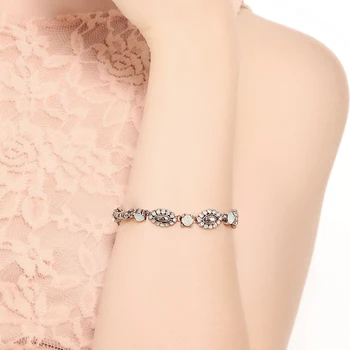 2018 Nye Produkt Guld Sølvfarvet Kæde Crystal Trendy Armbånd til Kvinder Engros Smykker