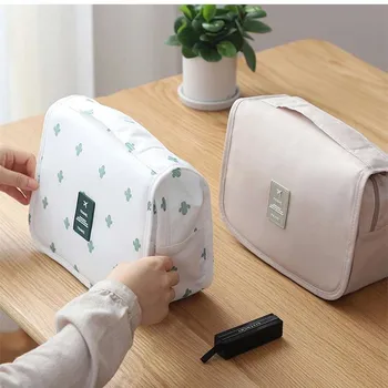 Gøre op Oragenizer Bærbare Enkel Kvinders Vask Bag med Stor Kapacitet Dame Rejse Cosmetic Bag Krogen Bag Oxford for Travlling