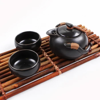 Bærbare Te sæt omfatter 1 Tekande 2 Tekopper,Smuk og nem tekande, elkedel,Kinesere Rejser Keramiske Bærbare Teaset gaiwan