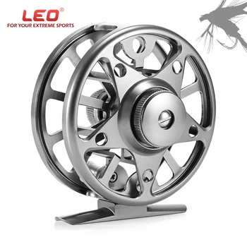 LEO fluefiskeri Hjul AL 75 Aluminiumslegering 2 + 1 kuglelejer 1:1 Gear Udendørs fiskegrej Hjul med Taske Pesca 2018 Ny