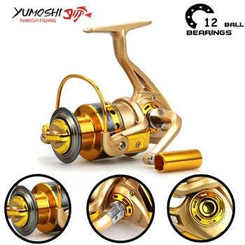 Yumoshi Karper 500-9000 12BB-Arkføderen Metal Krop Stor Spinning-Fiskeri Hjuls Kina fiskehjul Carretilha de pesca Moulinet Shimano
