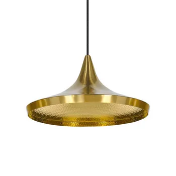 Golden Aluminium Vedhæng Lys Indendørs Belysning Skygge Armatur suspendu Restaurant, tv-Stue Og Bar Hængende Lampe med E27
