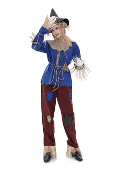 Kvinder Spekulerer Fugleskræmsel Dress The Wizard of Oz Drama Fase Kostume, Heks Cospaly Passer med Hat, Bælte