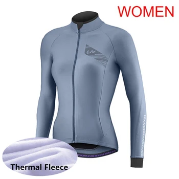 2020 trøje kvinder vinteren termisk fleece cykel-shirt med lange ærmer varmere road cykel tøj racing Toppe sport uniform