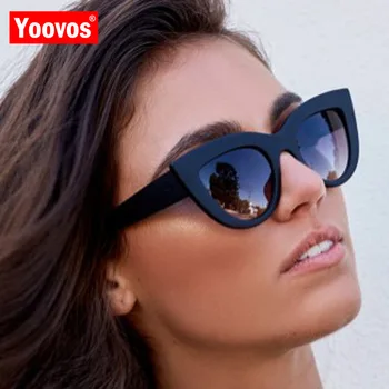Yoovos Cat Eye Solbriller Kvinder 2021 Brand Designer Mirror Linse solbriller Til Kvinder Cateye Shopping Oculos De Sol UV400