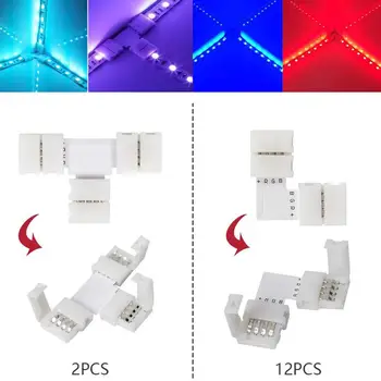 95pcs 5050 4-pin LED Strip-Stik-Kit med T-Formet L-Formet Jumpere Strip Klip Lys Wire Tilslutning Terminal Splice