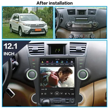 Android 9 128G PX6 Tesla Styel For Toyota Highlander 2 XU40 2009-2016 Auto Radio Stereo-Car Multimedia-Afspiller, DVD-GPS Navigation
