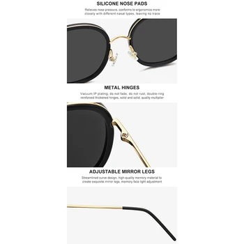 HEPIDEM Runde solbriller til Kvinder 2020 Luksus Mærke Mode i Høj Kvalitet Legering Acetat Solbriller Mænd med Nylon Linse 9135
