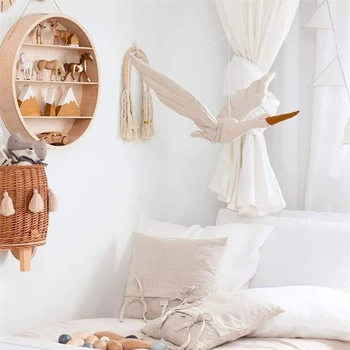 Kreative væggen hænger Swan Plys Udstoppet Dukke stof familie soveværelse Nursery room decor hængende ornamenter baby beroligende pude