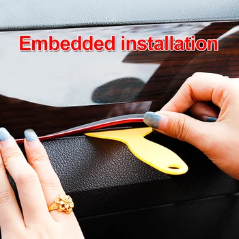 LOEN Bil 5M/pc Universal DIY Fleksibel Indretning Moulding Trim Strips Central Kontrol og Dør Dekoration Strip