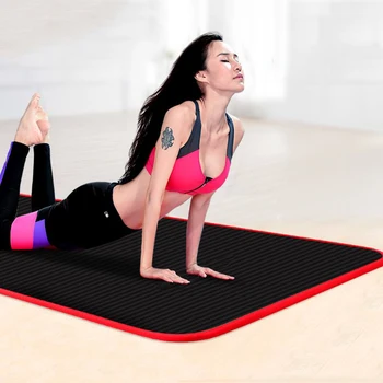 Kant, der er Omfattet skridsikker yogamåtte 10mm Sports Yoga Mat Til Fitness, Pilates Colchonete 183*60*10 cm For Junior Yoga Bruger