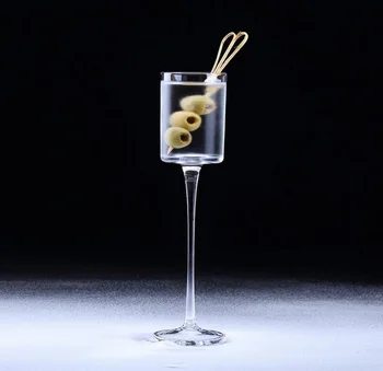 Japansk stil, høj hæl runde cocktail glas bartender af blyfri krystal glas champagne kreativ cocktail glas