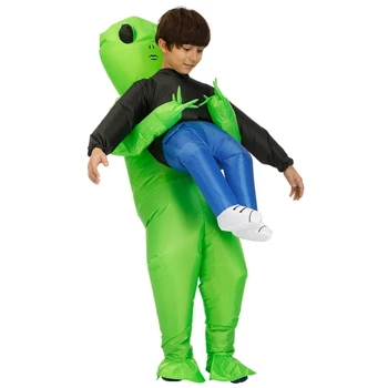 ET-Fremmede Oppustelige Monster Kostume Skræmmende Grønne Rumvæsen Cosplay Kostume Til Voksne Halloween Party Festival Stage