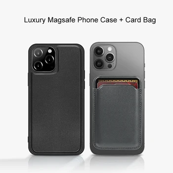 Musyue Magsafe Case til iPhone 12 Pro Luksus Læder Mag Sikker Case til iPhone 12 Pro Max Mini Magnetiske Magsafing Kort Taske Cover