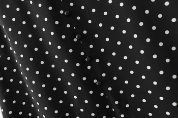 Vintage polka dot midi-sommer nederdele med høj talje pletten nederdele dame sort a-linje steetwear