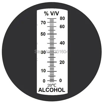 Gratis forsendelse billigste vin, alkohol refraktometer 0-80%V/V Alkohol refraktometer S-af rhv-80ATC med ATC