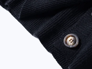 Toppies sort cardigan sweater kvinder knappen strikket jakke frakke fashion oversize cardigans