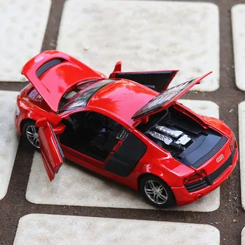 Trykstøbt Legering 1:32 El-Toy Cars Børn bilmodeller Audi R8 Mat Farve Super sportsvogn med Lyd, Lys