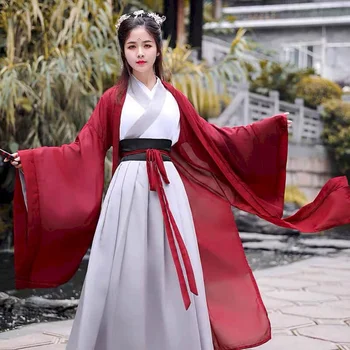 Nicemix Hanfu Kvinder Traditionelt Kinesisk Dans Kostumer Han Tang-Dynastiet Dress Red Moderne Hanfu Show Dance Kostumer Fase Bære