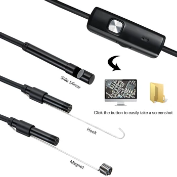 HD-1200P USB-C Endoskop Semi Stive Kabel-Vandtæt 8mm Linse 8 Justerbare Led-Lys inspektionskamera Til Android Phone &PC