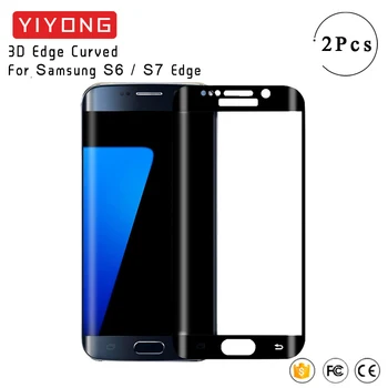 YIYONG 3D-Kant Buet Glas Til Samsung Galaxy S6 S7 Kant Plus Hærdet Glas Skærm Protektor Til Samsung S7 Kant S 7 S 6 Glas