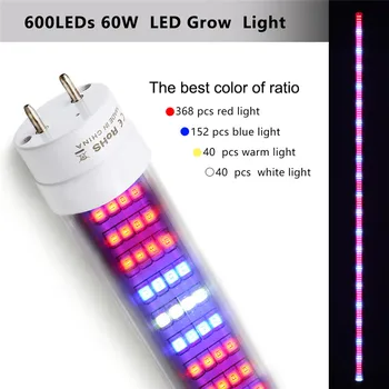 Led vækst Lys Fulde Spektrum Rør LED Indendørs Anlæg T8 Lampe Hydroponiske Drivhus Vokse Telt Lamper til Planter Vækst Lampe