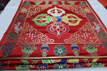 1STK Tibet etniske karakteristika Buddhismen vævet dekorativ mønstret brokade stof / King kong figur 70*75 cm (stilling)