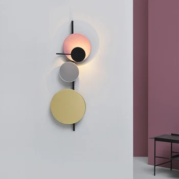 Moderne led-væg lampe til soveværelset kreative design væg sconce lys med plug farverige Art Deco-magnetiske DIY Badeværelse Belysning