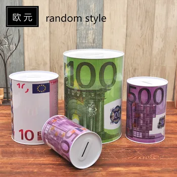 Kreative Stor sparegris Penge Jar Coin Bank Sikkert Penge at Spare Box Metal Counter Samler Børn Børn Spaarpot Indretning FP005